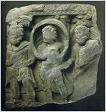 风神像浮雕 巴基斯坦　键陀罗出土 2-3世纪